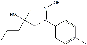 (1Z)-1-(4-Methylphenyl)-3-hydroxy-3-methyl-4-hexen-1-one oxime Structure