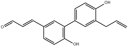 3-[4',6-Dihydroxy-3'-(2-propenyl)-1,1'-biphenyl-3-yl]propenal Structure