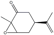 (5S)-2,3-エポキシ-2-メチル-5α-(1-メチルエテニル)シクロヘキサン-1-オン 化学構造式