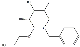 (2S)-5-Benzyloxy-3-hydroxy-1-(2-hydroxyethoxy)-2,4-dimethylpentane Struktur