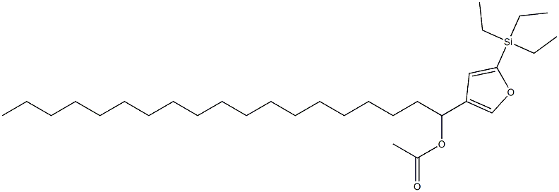 Acetic acid 1-[5-(triethylsilyl)-3-furyl]nonadecyl ester Struktur