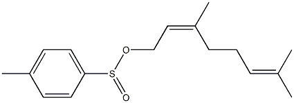 4-Methylbenzenesulfinic acid (2Z)-3,7-dimethyl-2,6-octadienyl ester Structure