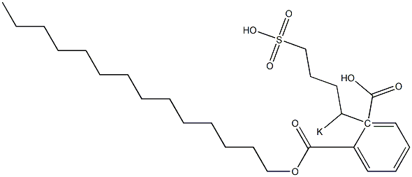 Phthalic acid 1-tetradecyl 2-(1-potassiosulfobutyl) ester Structure