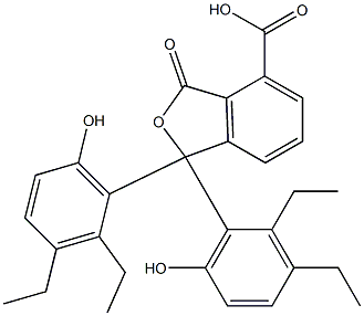 1,1-Bis(2,3-diethyl-6-hydroxyphenyl)-1,3-dihydro-3-oxoisobenzofuran-4-carboxylic acid Structure