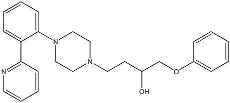 1-(フェノキシ)-4-[4-[2-(2-ピリジニル)フェニル]-1-ピペラジニル]-2-ブタノール 化学構造式