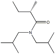 [S,(+)]-N,N-Diisobutyl-2-methylbutyramide 结构式