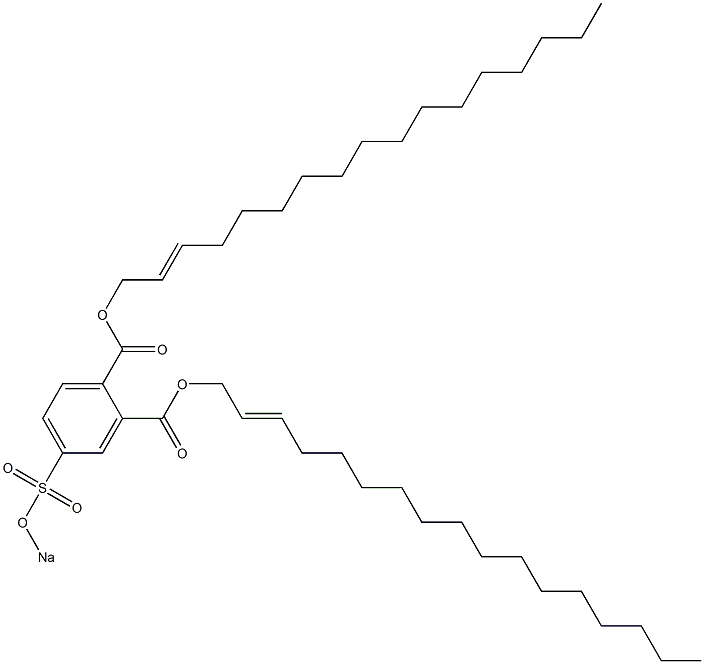 4-(Sodiosulfo)phthalic acid di(2-heptadecenyl) ester 结构式