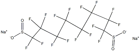 Hexadecafluorooctane-1,8-disulfinic acid disodium salt Struktur