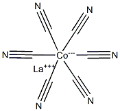 Lanthanum hexacyanocobaltate(III) Struktur
