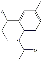 (+)-Acetic acid 2-[(S)-sec-butyl]-4-methylphenyl ester Structure