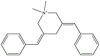3,5-ジベンジリデン-1,1-ジメチルピペリジニウム 化学構造式