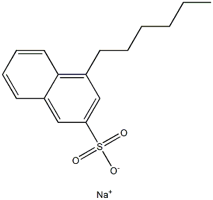 4-Hexyl-2-naphthalenesulfonic acid sodium salt Structure