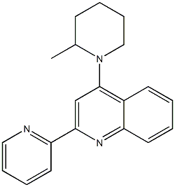 4-(2-Methyl-1-piperidinyl)-2-(2-pyridinyl)quinoline Structure