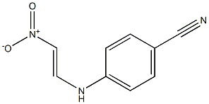 (E)-1-[(4-シアノフェニル)アミノ]-2-ニトロエテン 化学構造式