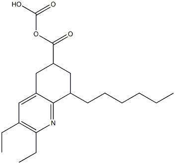 5,6,7,8-Tetrahydro-8-hexylquinoline-6,6-dicarboxylic acid diethyl ester Struktur