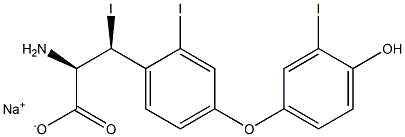 (2R,3S)-2-Amino-3-[4-(4-hydroxy-3-iodophenoxy)-2-iodophenyl]-3-iodopropanoic acid sodium salt Structure