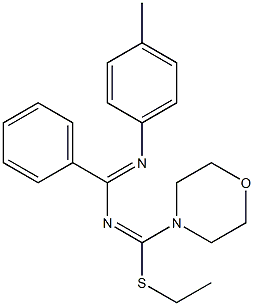 4-Morpholino-4-ethylthio-1-(4-methylphenyl)-2-phenyl-1,3-diaza-1,3-butadiene