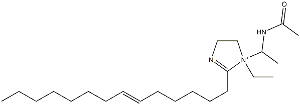 1-[1-(アセチルアミノ)エチル]-1-エチル-2-(6-テトラデセニル)-2-イミダゾリン-1-イウム 化学構造式