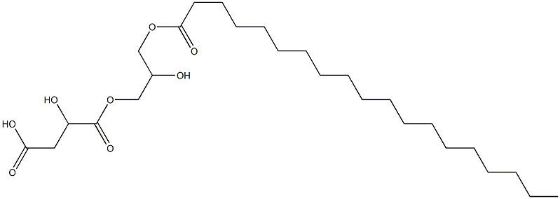 L-Malic acid hydrogen 1-(2-hydroxy-3-nonadecanoyloxypropyl) ester Struktur