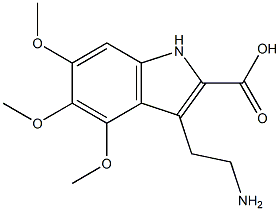 3-(2-アミノエチル)-4,5,6-トリメトキシ-1H-インドール-2-カルボン酸 化学構造式