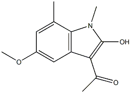 3-Acetyl-7-methyl-5-methoxy-1-methyl-1H-indol-2-ol Structure