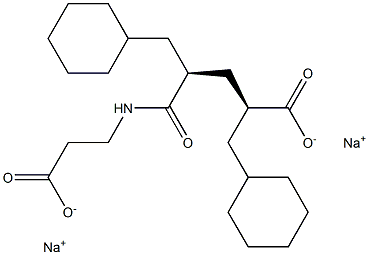 (2S,4S)-2,4-Bis(cyclohexylmethyl)-5-oxo-6-azanonanedioic acid disodium salt 结构式
