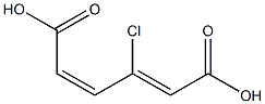 (2Z,4Z)-3-Chloro-2,4-hexadiene-1,6-dioic acid Struktur