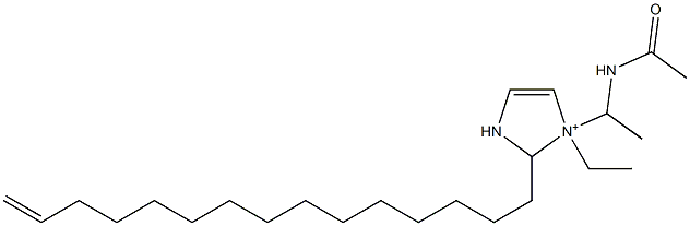 1-[1-(アセチルアミノ)エチル]-1-エチル-2-(14-ペンタデセニル)-4-イミダゾリン-1-イウム 化学構造式