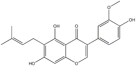 3-(3-Methoxy-4-hydroxyphenyl)-5,7-dihydroxy-6-(3-methyl-2-butenyl)-4H-1-benzopyran-4-one