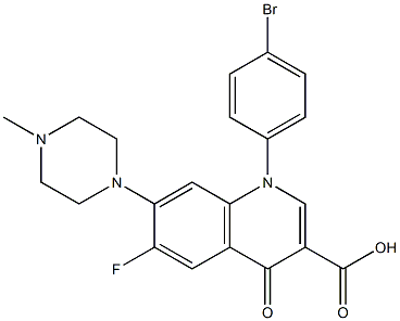 6-Fluoro-1-(4-bromophenyl)-1,4-dihydro-7-(4-methyl-1-piperazinyl)-4-oxoquinoline-3-carboxylic acid Structure