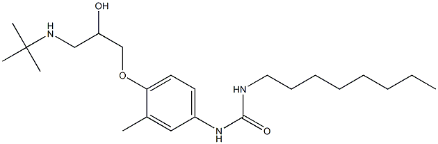 1-Octyl-3-[3-methyl-4-[2-hydroxy-3-[tert-butylamino]propoxy]phenyl]urea Structure