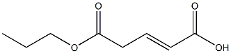 2-Pentenedioic acid hydrogen 5-propyl ester Structure