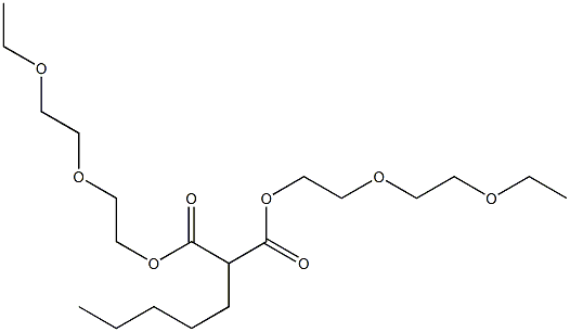 Pentylmalonic acid bis[2-(2-ethoxyethoxy)ethyl] ester Struktur