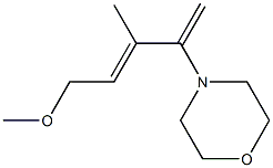 4-[(E)-4-Methoxy-2-methyl-1-methylene-2-butenyl]morpholine Structure