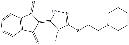 2-[3-(2-Piperidinoethyl)thio-4-methyl-1H-1,2,4-triazol-5(4H)-ylidene]indane-1,3-dione