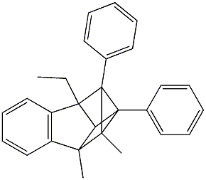 2,2a,7,7a-Tetrahydro-7-ethyl-2,2a-dimethyl-1,8-diphenyl-1,2,7-metheno-1H-cyclobut[a]indene Struktur