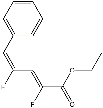 (2Z,4E)-2,4-Difluoro-5-phenyl-2,4-pentadienoic acid ethyl ester Struktur