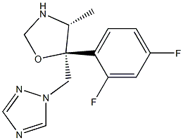(4R,5S)-5-(2,4-Difluorophenyl)-4-methyl-5-[(1H-1,2,4-triazol-1-yl)methyl]oxazolidine Struktur