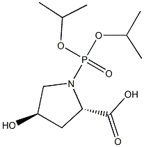N-(ジイソプロポキシホスフィニル)t4Hyp-OH 化学構造式