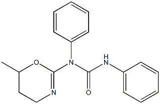 N,N'-Diphenyl-N-[(6-methyl-5,6-dihydro-4H-1,3-oxazin)-2-yl]urea Structure