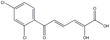 (2Z,4E)-2-Hydroxy-6-(2,4-dichlorophenyl)-6-oxo-2,4-hexadienoic acid Structure