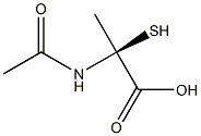 (2S)-2-(アセチルアミノ)-2-メルカプトプロピオン酸 化学構造式