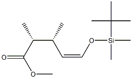 (2R,3R,5Z)-2,3-Dimethyl-5-[dimethyl(1,1-dimethylethyl)siloxy]-4-pentenoic acid methyl ester Structure
