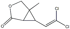 6-(2,2-Dichloroethenyl)-5-methyl-3-oxabicyclo[3.1.0]hexan-2-one Struktur