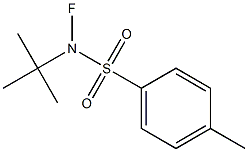 N-フルオロ-N-tert-ブチル-4-メチルベンゼンスルホンアミド 化学構造式