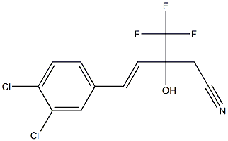 (E)-5-(3,4-Dichlorophenyl)-3-hydroxy-3-trifluoromethyl-4-pentenonitrile Structure