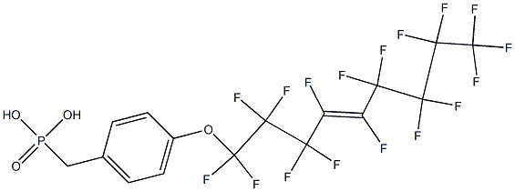 4-[(Heptadecafluoro-4-nonenyl)oxy]benzylphosphonic acid Structure