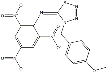 4-(4-Methoxybenzyl)-4,5-dihydro-5-(2,4,6-trinitrophenylimino)-1,2,3,4-thiatriazole