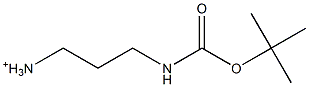 3-(tert-ブトキシカルボニルアミノ)-1-プロパンアミニウム 化学構造式