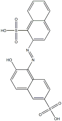 2-[(2-Hydroxy-6-sulfo-1-naphthalenyl)azo]-1-naphthalenesulfonic acid Structure
